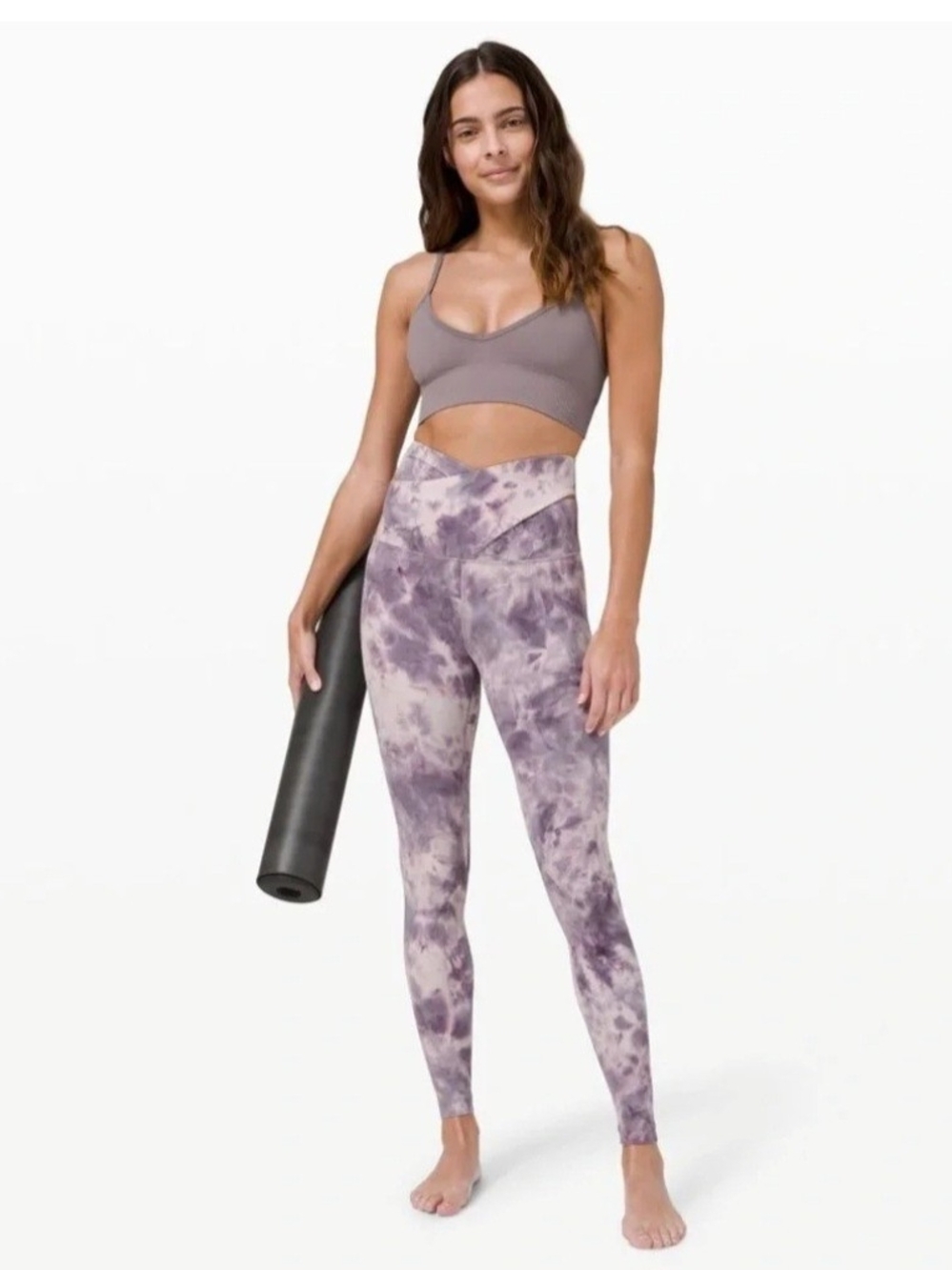 Lululemon Align Pant criss cross waist Diamond Dye Pink Bliss Graphite Purple